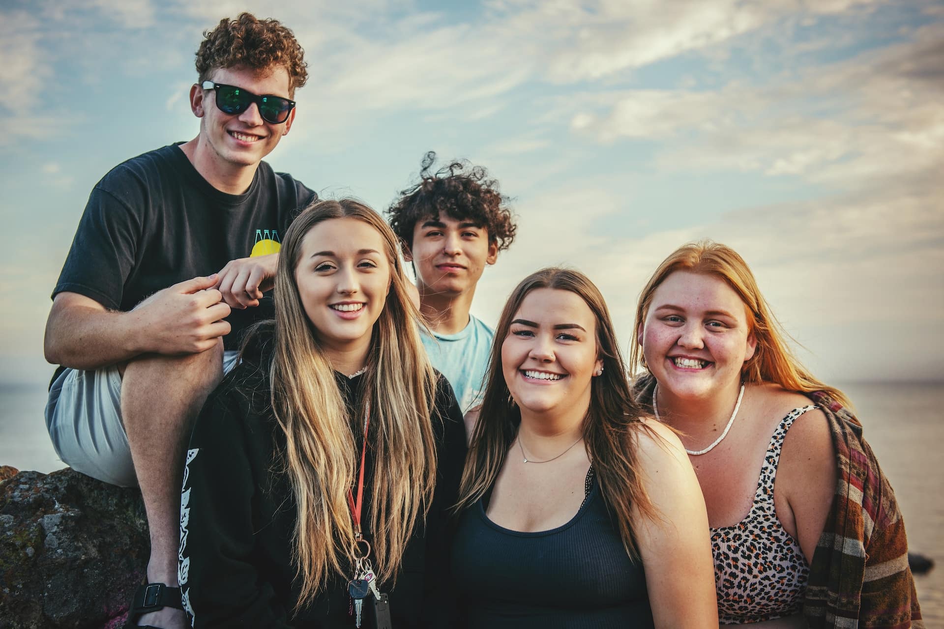 People smiling for a picture